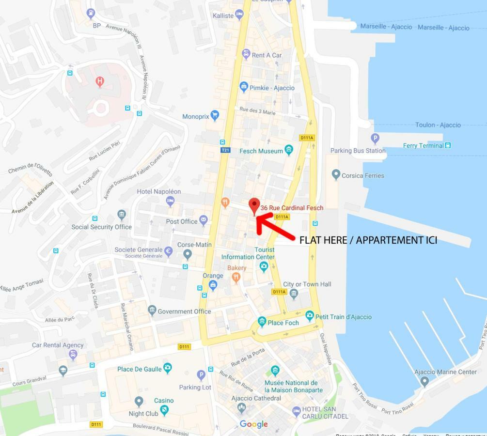 **** Very Central Ajaccio 36 Rue Fesch, Cosy Flat In City Center Pedestrian Street, Up To 4 People **** Exteriér fotografie